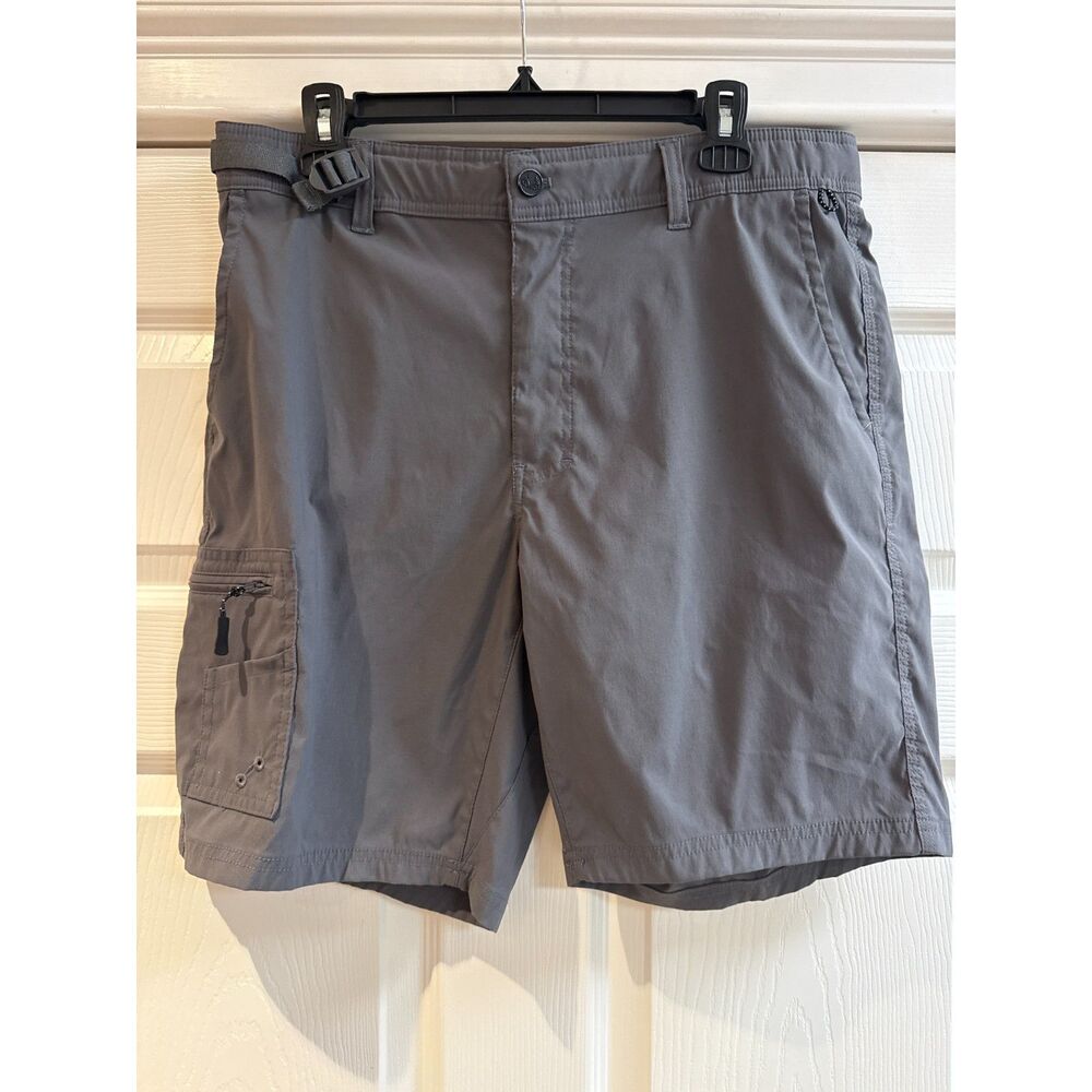 Realtree Cargo Shorts Mens 32/34 Gray Casual Outdoor Fishing Utility Pockets